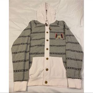 Crooks & Castles Cardigan Hoodie Men XL